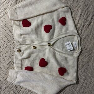 Red heart cardigan